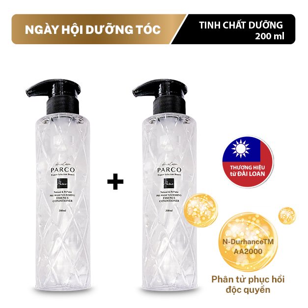 COMBO 2 chai Tinh chất dưỡng trước khi gội Parco - bảo vệ tóc toàn diện, giảm gãy rụng trong khi gội, phục hồi tóc Parco