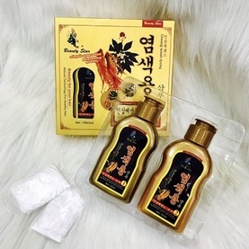 Gội đen Sâm Hàn Quốc Beauty Star hộp tiện lợi 2 chai Gội là đen, nhuộm đen tóc, phủ bạc dễ dàng