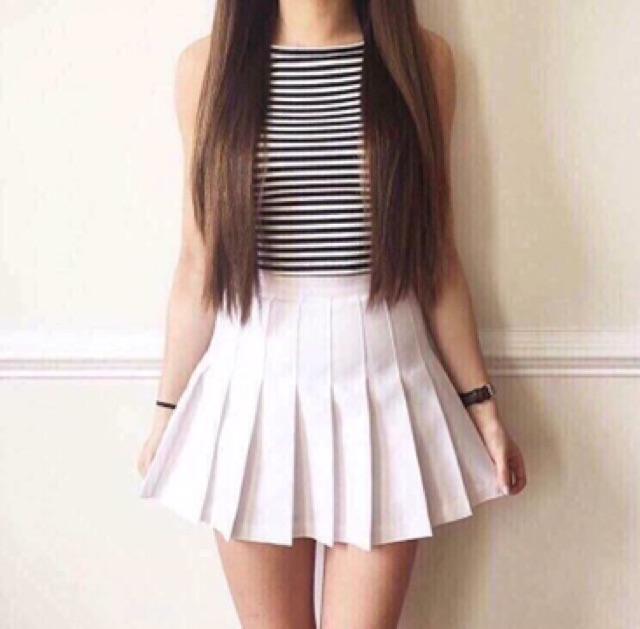 Chân váy tennis xếp li