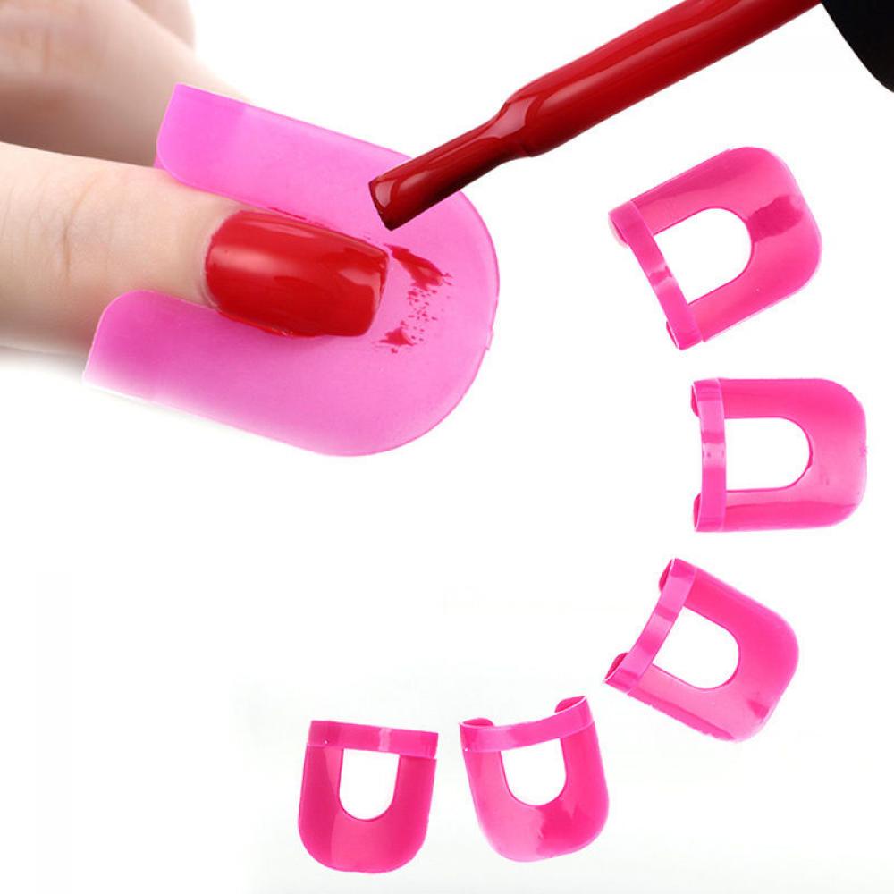 [Hàng mới về] Bộ 26 tấm khuôn chắn hỗ trợ sơn móng tay bảo vệ chuyên dụng