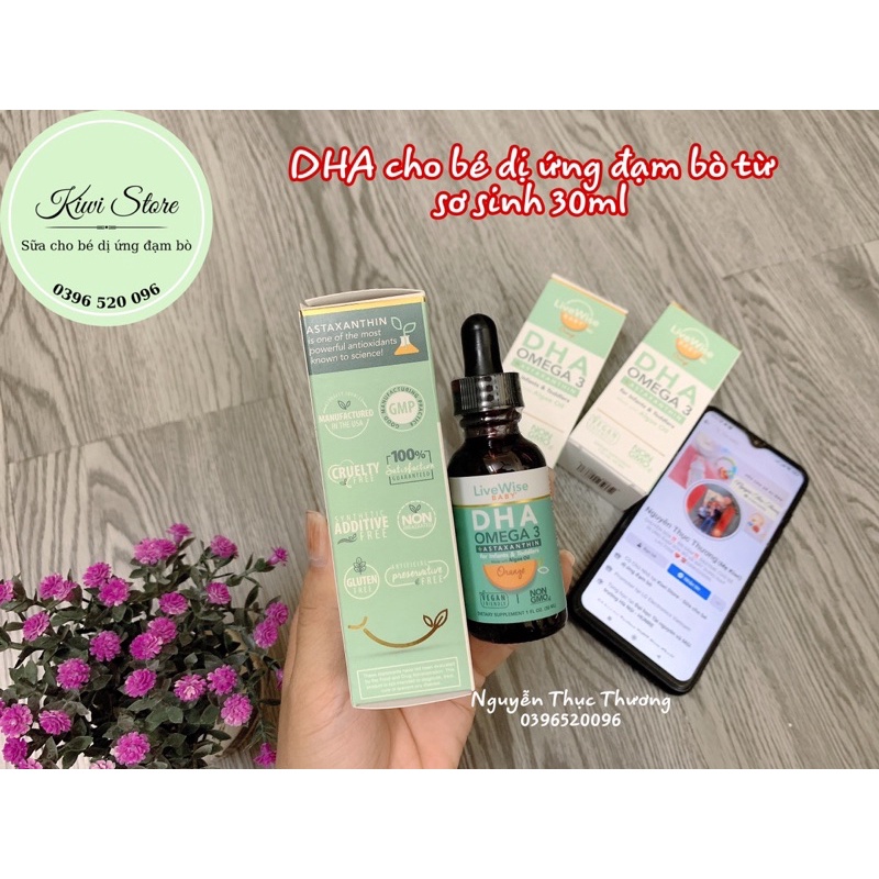 DHA LiveWise cho bé dị ứng đạm bò từ sơ sinh trở lên 30ml