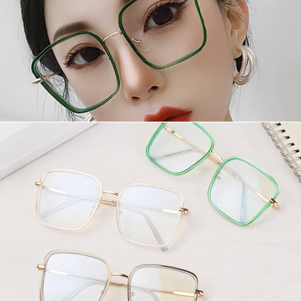 Mắt Kính Gọng Kim Loại Trong Suốt Chống Ánh Sáng Xanh Chống Ánh Sáng Xanh