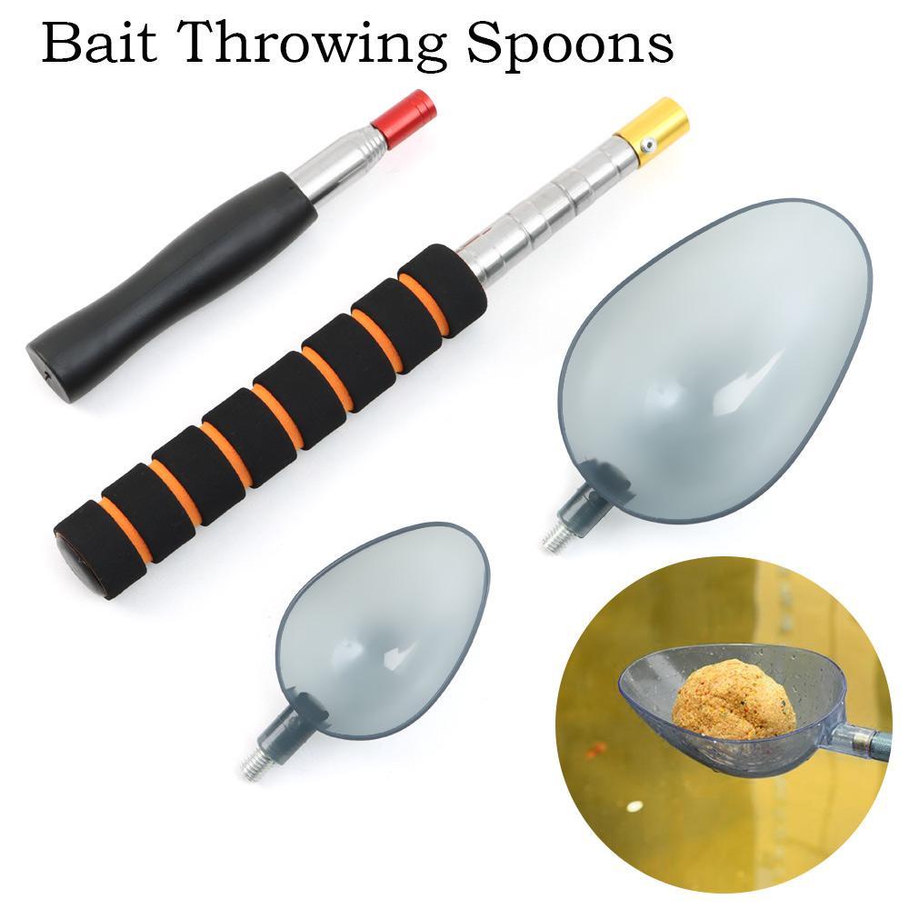 MUVAKO Muỗng Ném Mồi Câu Cá Có Thể Thu Gọn Tiện Dụng