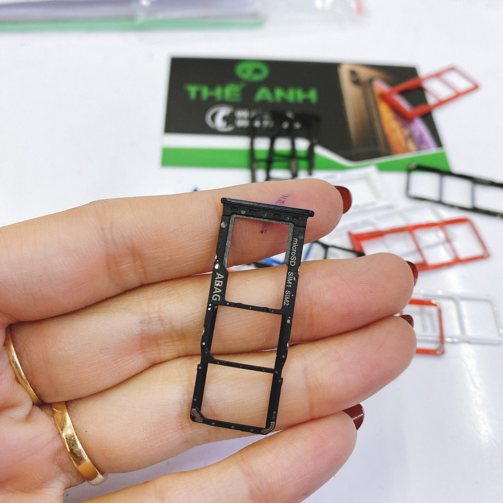 Khay sim, khay đựng sim Samsung A21s SM-A217 nhiều màu hàng chất lượng bao đổi trả