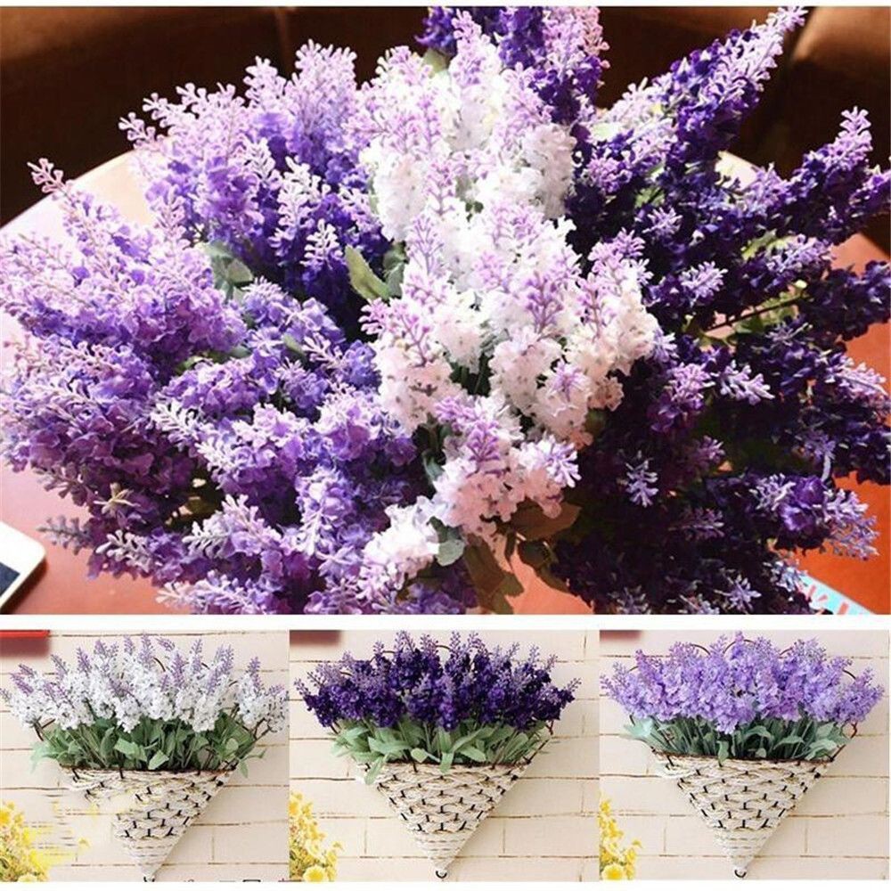 Hoa lavender lụa giả trang trí