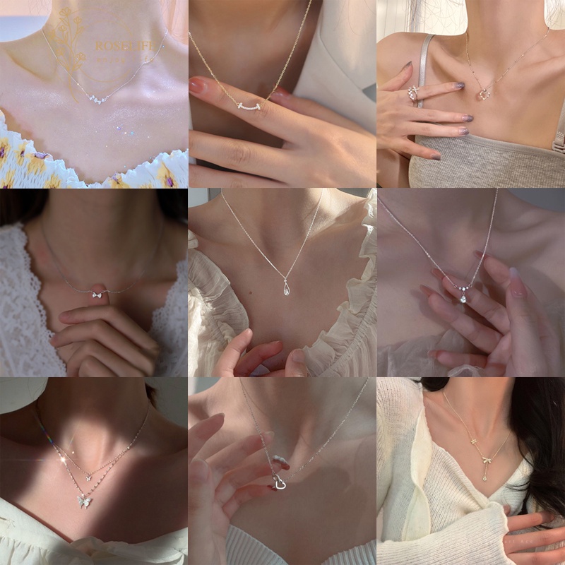 Vòng Cổ Mặt Trái Tim Đính Đá Zircon Thời Trang Cho Nữ