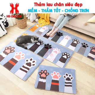 [FREESHIP] Thảm trang trí trải sàn TM02 hình chân mèo, chất liệu lông mịn mềm mượt, chống trơn trượt