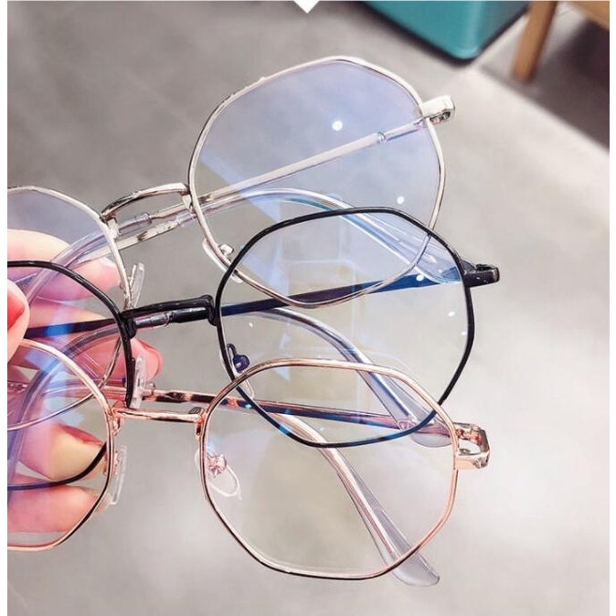 Bingo Mắt Kính Bát Giác Ánh Sáng Xanh Thời Trang unisex