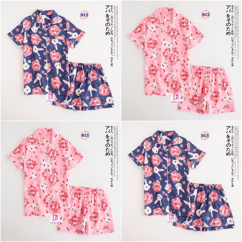 Pijama Thô Đũi Mặc Hè Cực Mát N13