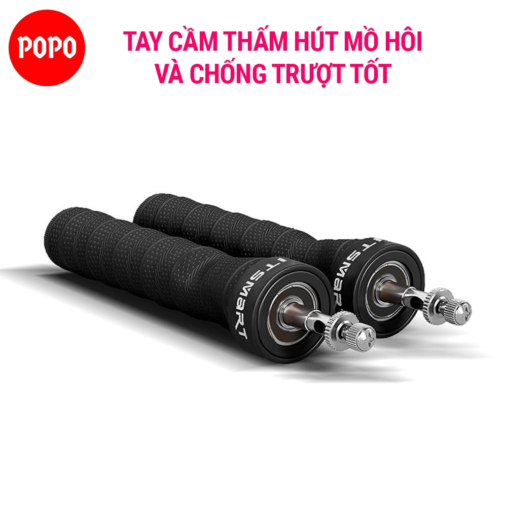 Dây nhảy thể dục lõi thép cao cấp dành cho nam và nữ, kèm các phụ kiện hỗ trợ mức lực dây nhảy giảm cân TS81 POPO