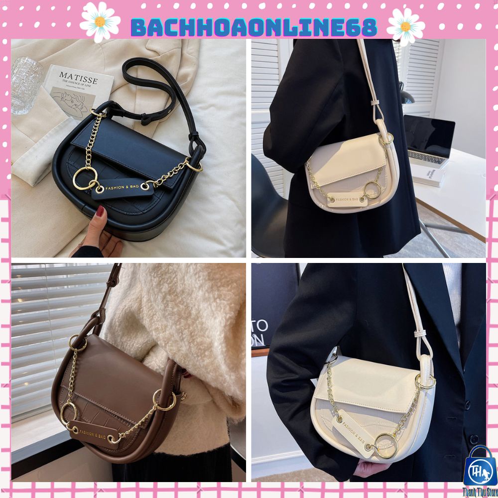 [Mã 1Bau112 Giảm 40K Đơn 150K] Túi Xách Nữ Đẹp Túi Đeo Chéo Hàn Quốc Đi Chơi Xích Phối Da Bachhoaonline68 642