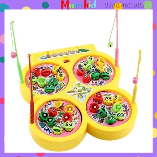 Đồ Chơi Câu Cá 4 Hồ, 4 Cần Câu Nam Châm Có Nhạc Cho Bé, Đồ Chơi Trẻ Em Thông Minh Và Sáng Tạo MUMKID 30