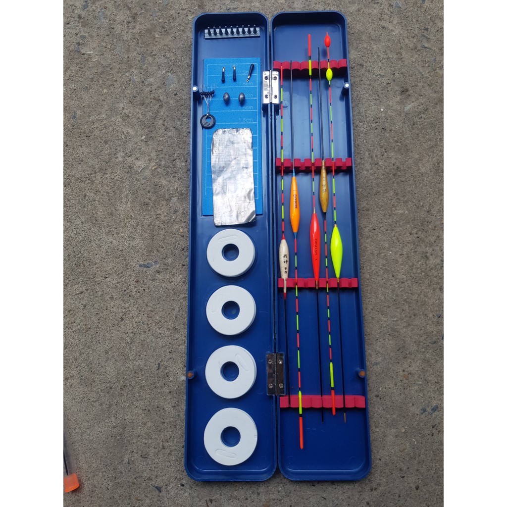 Combo phao câu cá kèm hộp đựng phao