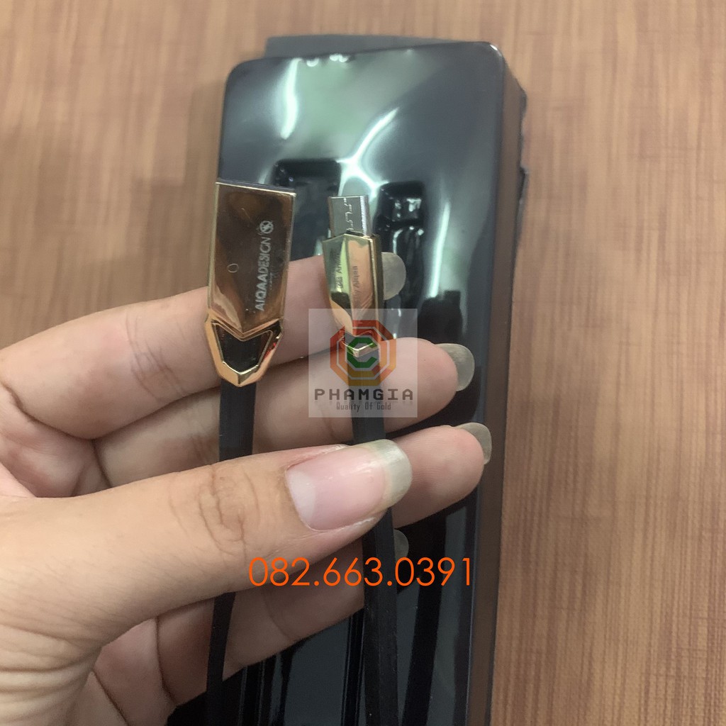 dây cáp sạc dòng cho android (samsung, oppo, vivo, vsmart, xiaomi ...) thiết kế hai đầu kim loại siêu đẹp, dây siêu bền
