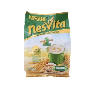 Bột ngũ cốc Nestle Nesvita ít đường/ nguyên chất bịch 16 gói x 25g