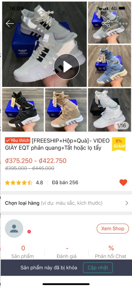 [Freeship+Hộp+Quà]-Video giày sneaker EQT bản chuẩn+BILL