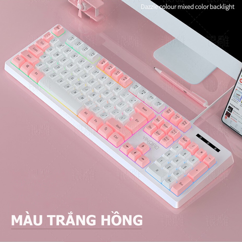 Bàn Phím Máy Tính Gaming Giả Cơ Chính Hãng YINDIAO K200 Led Nhiều Màu