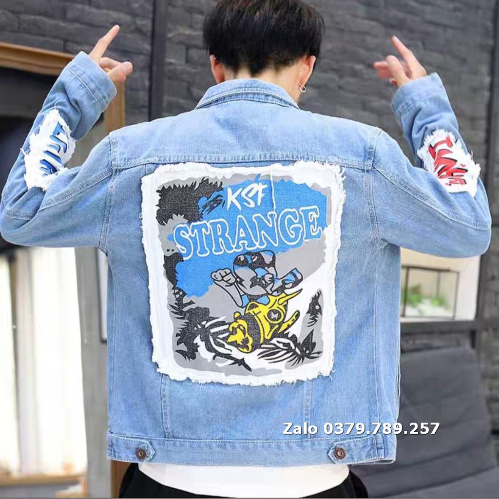 Áo khoác jean nam nữ Unisex Since1991 xanh form rộng cao cấp M-L-XL Chiwawa shop