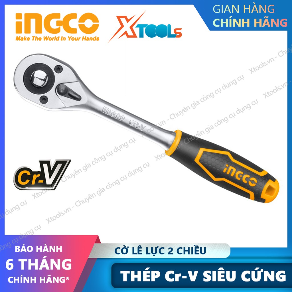 Cờ lê lực 2 chiều tự động điều chỉnh đa năng INGCO 1/4" 1/2" 3/8" cần siết lực thép Cr-V siêu cứng chống rỉ sét