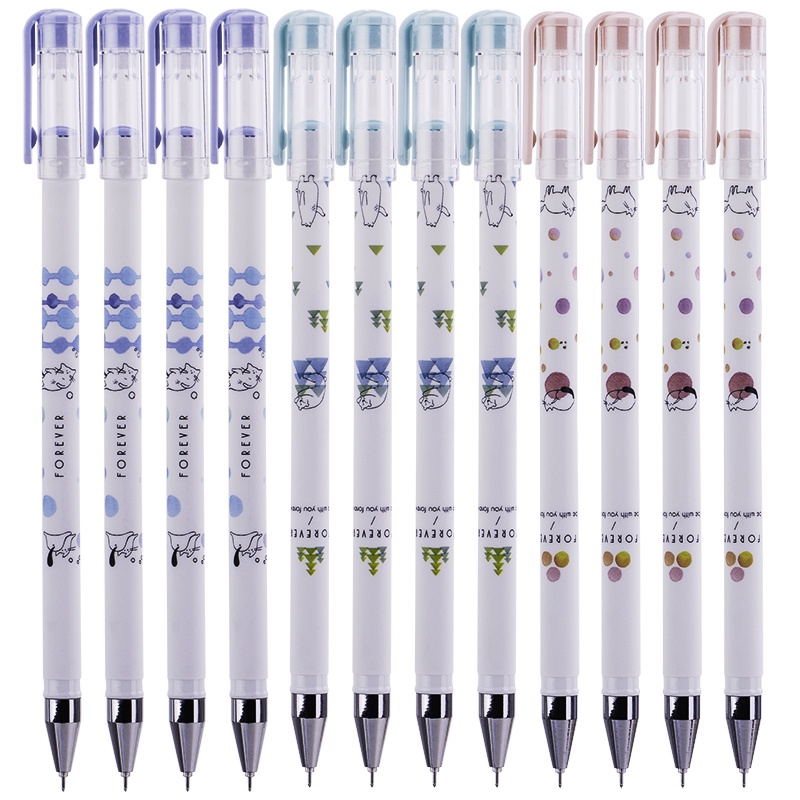 Bút Gel Nước Ngòi 0.35mm DELI Chính Hãng A059A-01 (Mực Tím / Đen)