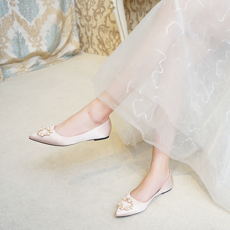 Giày Búp Bê Mũi Nhọn Thời Trang 2023 New women shoes Size 34-44