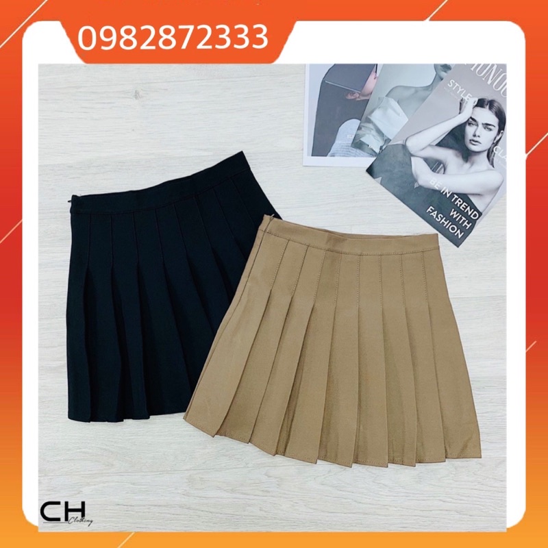 Chân váy xếp ly❤️𝑯𝒐𝒕𝒕𝒓𝒆𝒏𝒅❤️ lưng cao che bụng, trẻ trung năng động phong cách Hàn Quốc. mặc được 4 mùa