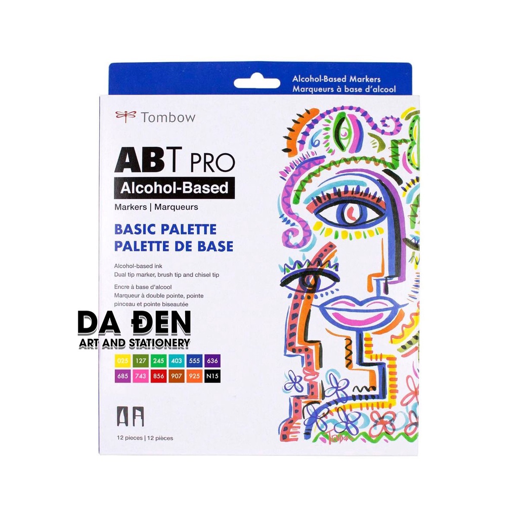 [DA ĐEN] Bộ 12 Bút Dual Marker Tombow ABT Pro - BASIC (Tặng Kèm Túi Cuộn Bút Giới Hạn)