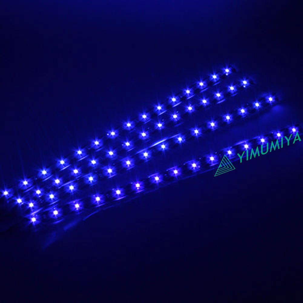 4 Dây Đèn Led Xanh Dương 30cm/15 Bóng 12v Chống Thấm Nước