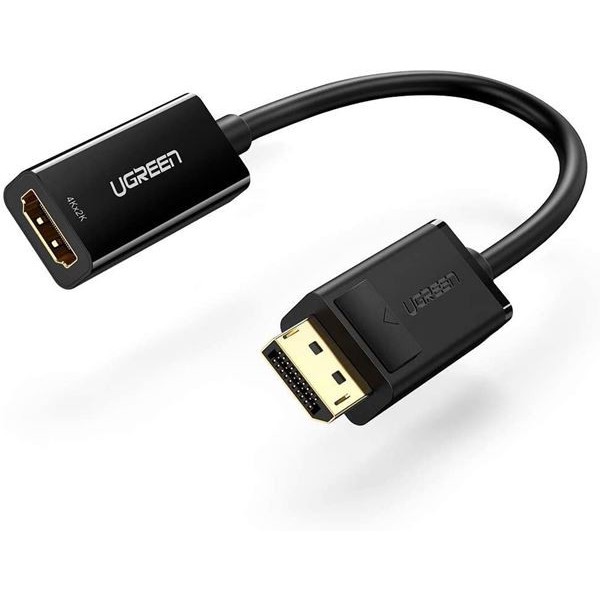 [Mã ELHACE giảm 4% đơn 300K] Cáp chuyển Displayport sang HDMI Ugreen 40363 Hỗ trợ 4K*2K cao cấp MM137 màu đen