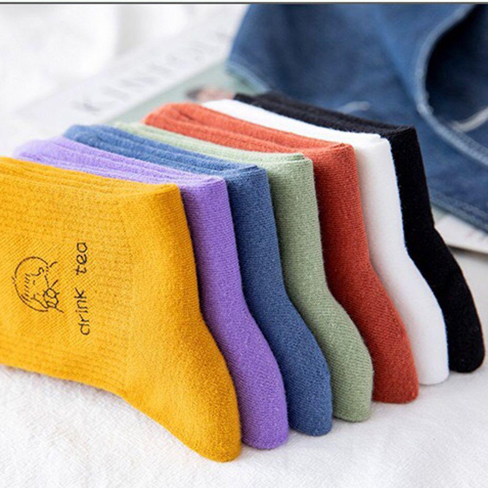 Đôi Vớ Cotton MàU ĐấT Đơn GiảN ThờI Trang SàNh ĐiệU Cho Nữ