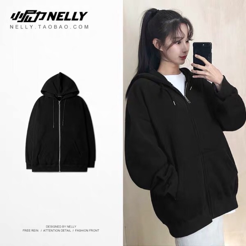 Áo khoác nelly heybig nỉ trơn (có sẵn)