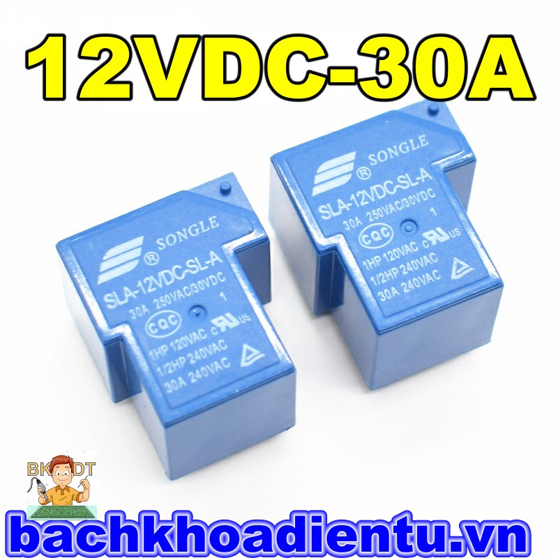 Rơ le 5 chân 5V/12V/24V/48V 30A