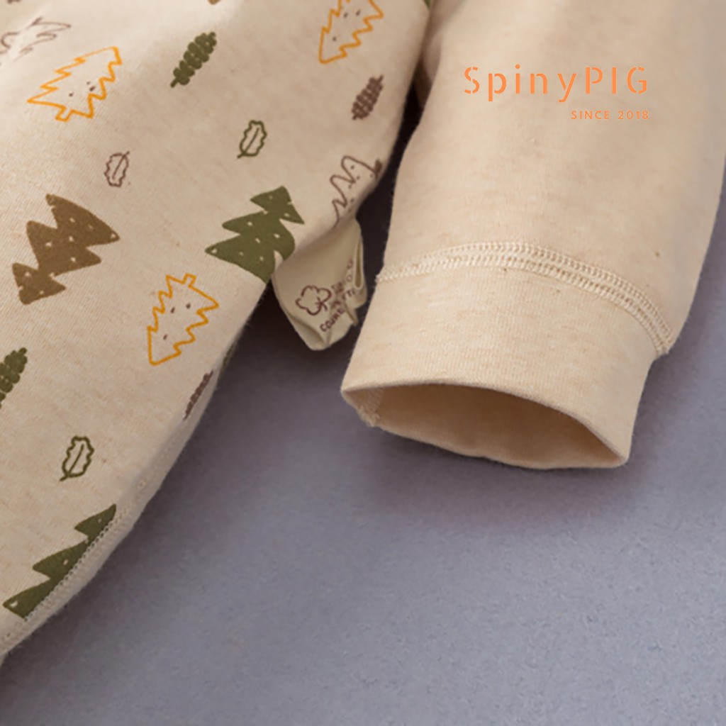Bộ body cho bé sơ sinh 0-2 tuổi dài tay cotton tự nhiên không chất tẩy nhuộm cho bé gái bé trai mùa thu đông