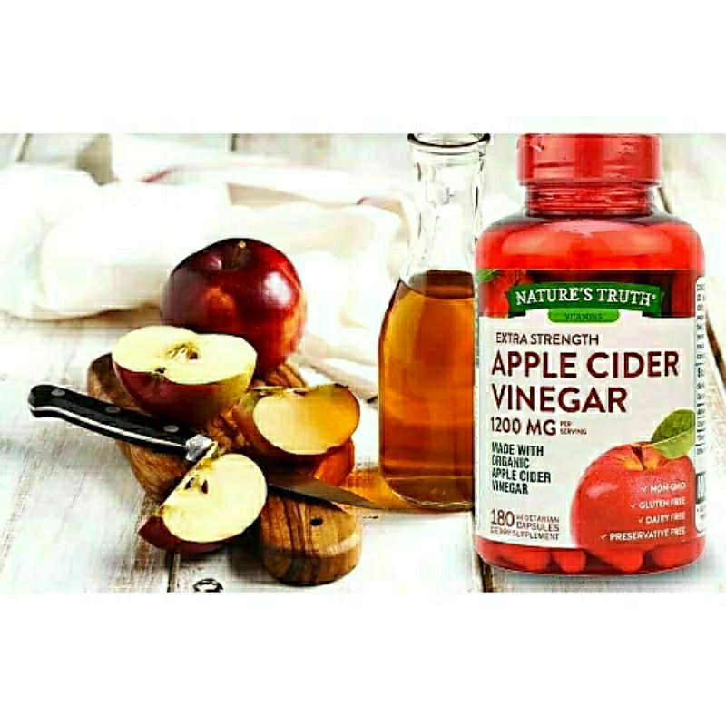 Apple Cider Vinegar Giấm Táo Giảm Cân, Detox, Đẹp Da Cam Kết Chính Hãng