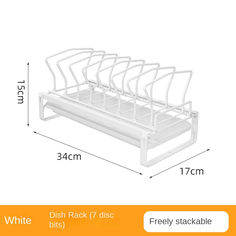Giá Đựng Chén Dĩa Một Tầng Dạng Kéo Dưới Bồn Rửa Có Thể Xếp Chồng Lên Nhau Cho Nhà Bếp