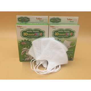 50 chiếc [1 hộp 10 chiếc] Khẩu Trang Cho Bé TULIPS Khẩu Trang Trẻ Em 3D Mask Kids [2-10 tuổi] - Chika