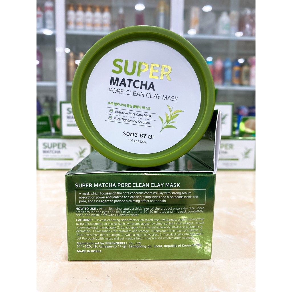 Mặt Nạ Đất Sét Some By Mi Super Matcha Pore Clean Clay Mask Hàn Quốc 100g