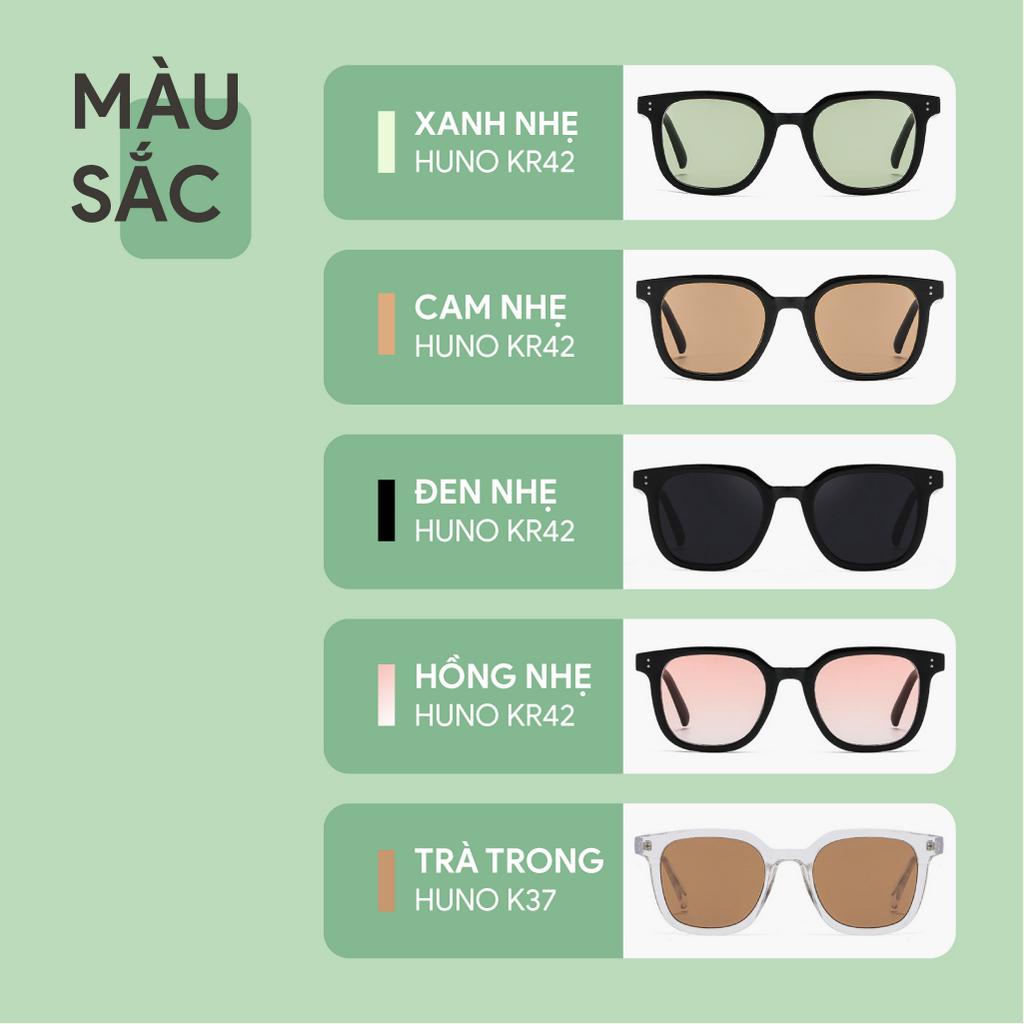Kính râm nam nữ HUNO được thiết kế hai chấm HOT TREND 2023 với gang màu cá tính siêu đẹp - KR42