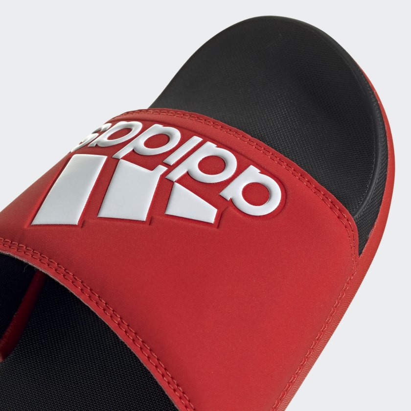 Dép quai ngang Adidas Adilette Comfort Slides thời trang nam đỏ đen F34722 - Hàng Chính Hãng - Bounty Sneakers