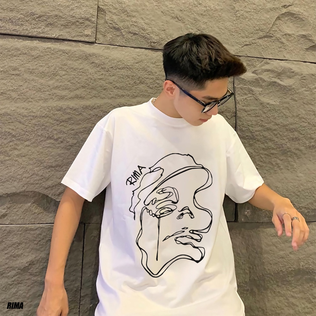 Áo Thun Tay Lở SAD Phông Rộng Nam Nữ Unisex Cotton Cao Cấp Đẹp Ngắn Freesize Hình Trắng Đen Xanh Navy Họa Tiết RIMA
