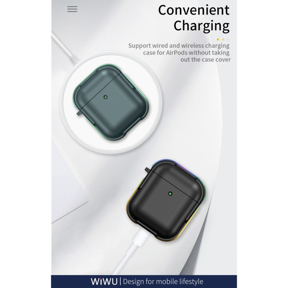 WIWU DEFENSE CASE Ap-pleAir-pods Gen 1 / Gen 2.  Ốp viền kim loại chống sốc cho Air-pod cao cấp chính hãng WIWU. VN