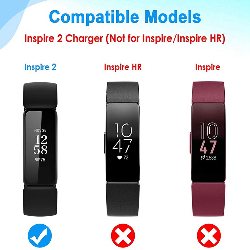 2 Cáp Sạc 3.3ft Cho Fitbit Inspire 2 (Không Bảo Hành)