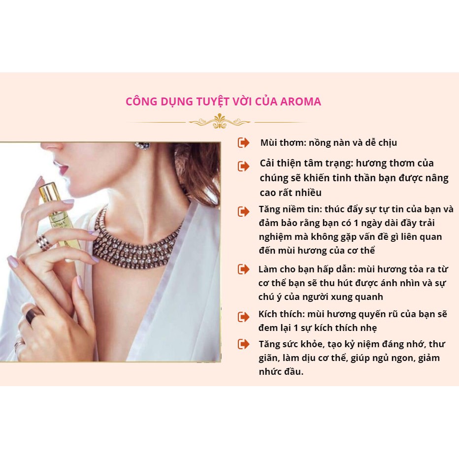 Tinh dầu nước hoa Pháp Aroma Coco W 12ml - Gợi cảm, quyến rũ, sang trọng
