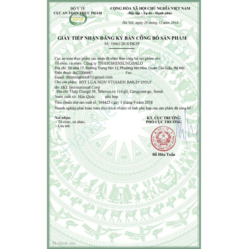 Bột lúa mạch non Villagen barley