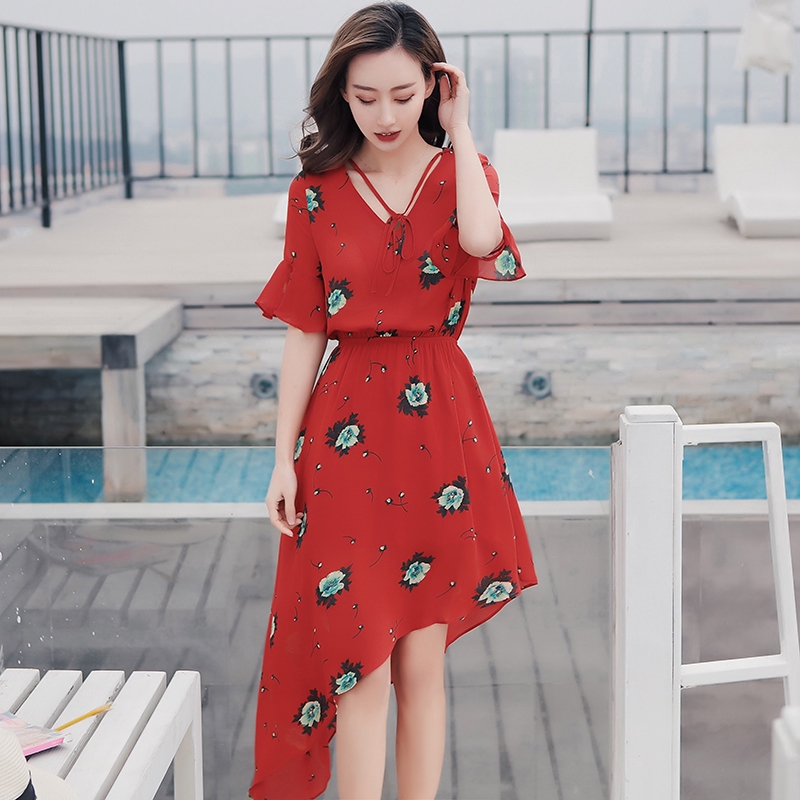 Đầm Chiffon Kiểu Thái Lan Thiết Kế Lệch Tà Cá Tính Cho Nữ | BigBuy360 - bigbuy360.vn