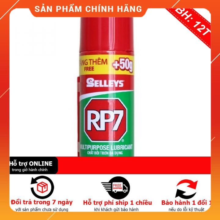 Bình xịt tẩy rỉ sét và bôi trơn kim loại RP7 chính hãng 150g 300g 350g