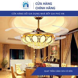 Quạt trần đèn cánh sen htq-16 🔰 cam kết chất lượng 🔰 quạt trần điều khiển từ xa