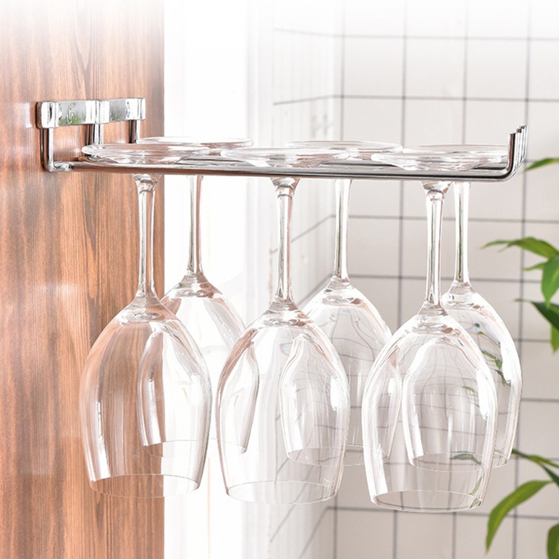 Giá Đỡ Ly Rượu Gắn Tường Bằng Kim Loại Tiện Dụng Cho Quầy Bar 2