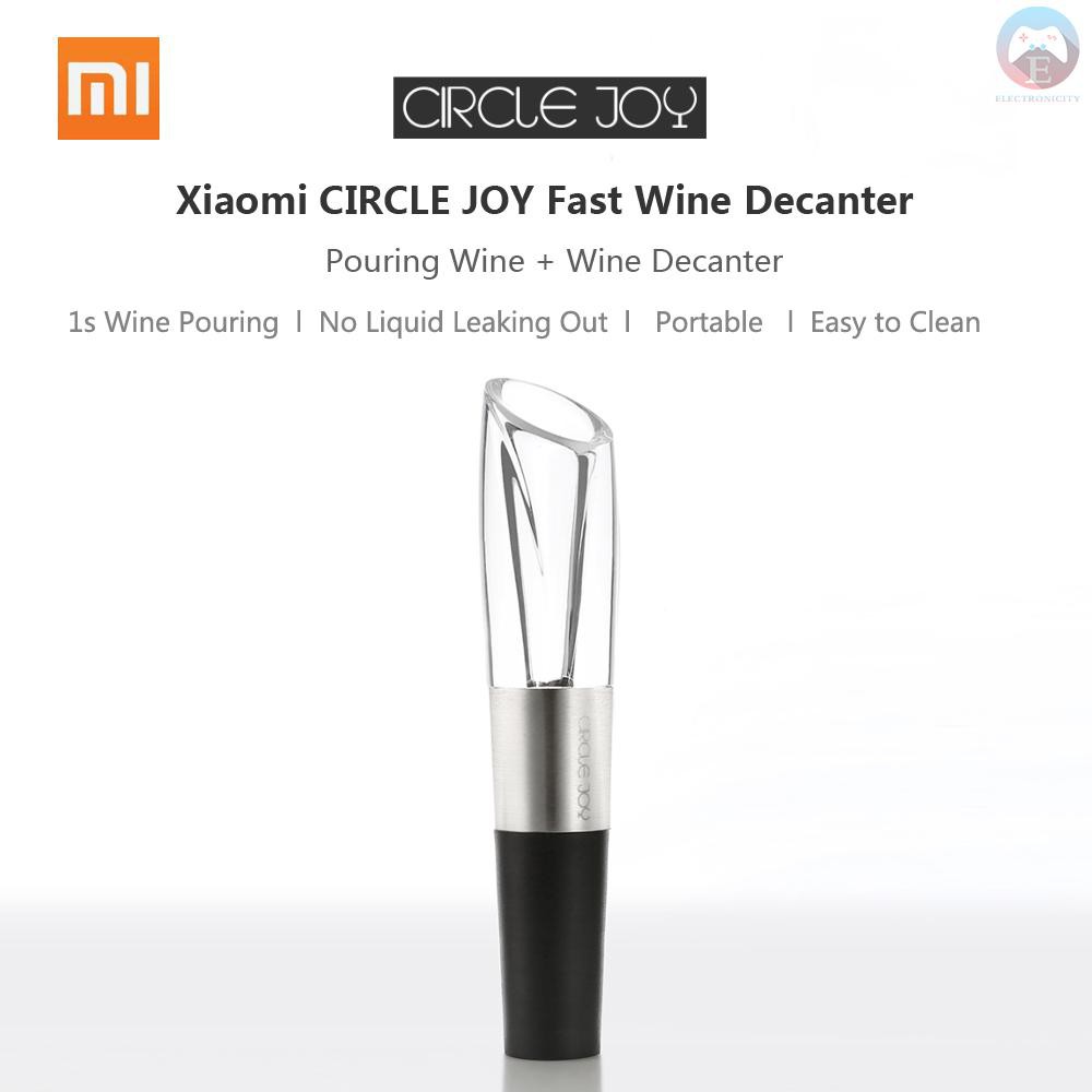 Ê Xiaomi CIRCLE JOY Fast Wine Decanter Stainless Steel Wine Pouring Tools Mini Red Wine Bottle Aerator Portable Wine Filter Air Intake Bottle Pourer For Family Bar