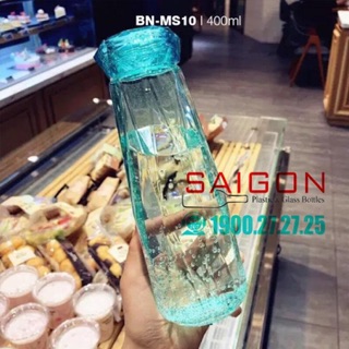 Bình Thủy Tinh Kim Cương 420ml Đựng Nước Nhiều màu
